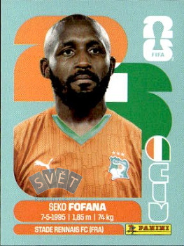 Seko Fofana Cote D'Ivoire samolepka Panini World Cup 2026 #CIV11