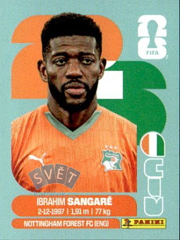 Ibrahim Sangare Cote D'Ivoire samolepka Panini World Cup 2026 #CIV12