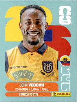 John Yeboah Ecuador samolepka Panini World Cup 2026 #ECU14