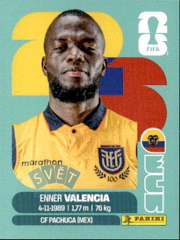 Enner Valencia Ecuador samolepka Panini World Cup 2026 #ECU20