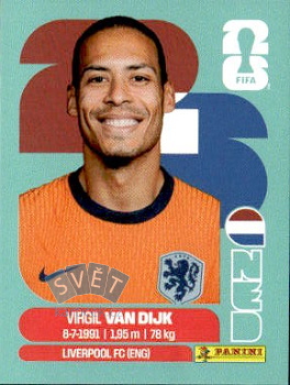Virgil van Dijk Netherlands samolepka Panini World Cup 2026 #NED3