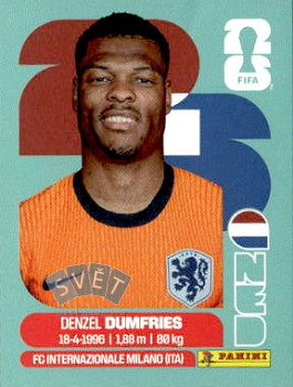 Denzel Dumfries Netherlands samolepka Panini World Cup 2026 #NED6