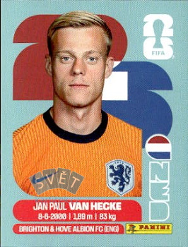 Jan Paul van Hecke Netherlands samolepka Panini World Cup 2026 #NED9