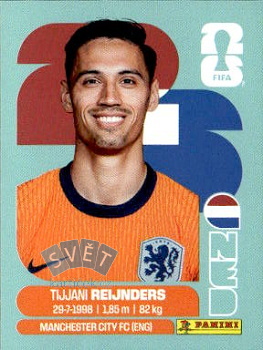 Tijjani Reijnders Netherlands samolepka Panini World Cup 2026 #NED10