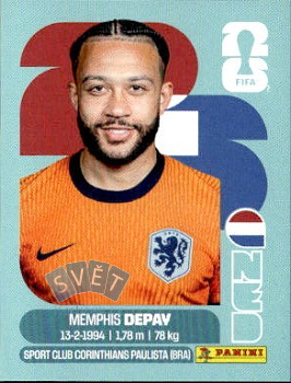 Memphis Depay Netherlands samolepka Panini World Cup 2026 #NED17