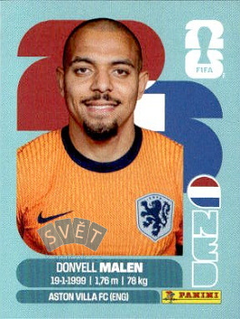 Donyell Malen Netherlands samolepka Panini World Cup 2026 #NED18