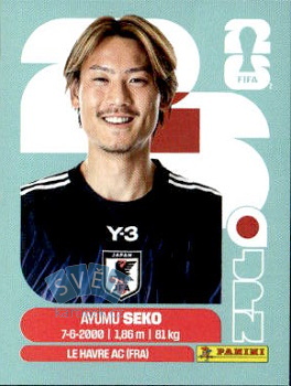 Ayumu Seko Japan samolepka Panini World Cup 2026 #JPN4