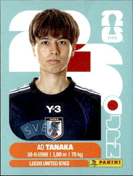 Ao Tanaka Japan samolepka Panini World Cup 2026 #JPN10