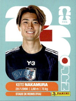Keito Nakamura Japan samolepka Panini World Cup 2026 #JPN15