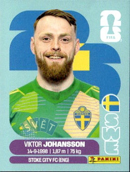 Victor Johansson Sweden samolepka Panini World Cup 2026 #SWE2