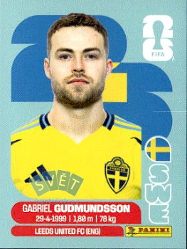 Gabriel Gudmundsson Sweden samolepka Panini World Cup 2026 #SWE4