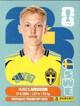 Hugo Larsson Sweden samolepka Panini World Cup 2026 #SWE9