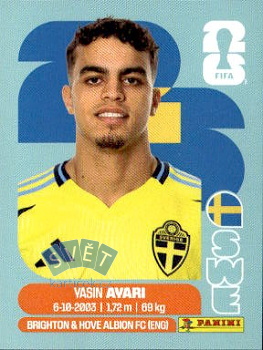 Yasin Ayari Sweden samolepka Panini World Cup 2026 #SWE11