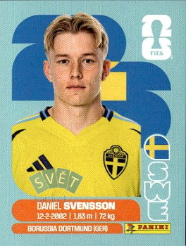 Daniel Svensson Sweden samolepka Panini World Cup 2026 #SWE14