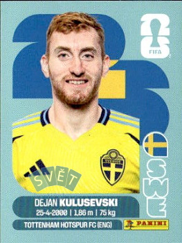 Dejan Kulusevski Sweden samolepka Panini World Cup 2026 #SWE17