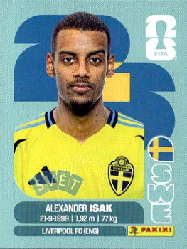 Alexander Isak Sweden samolepka Panini World Cup 2026 #SWE19