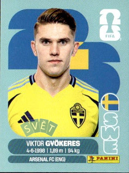 Viktor Gyokeres Sweden samolepka Panini World Cup 2026 #SWE20