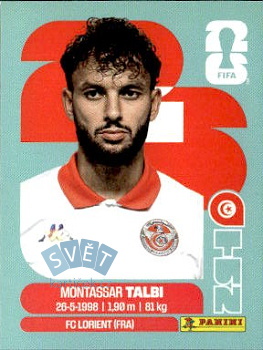 Montassar Talbi Tunisia samolepka Panini World Cup 2026 #TUN5