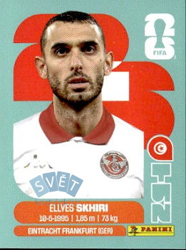 Ellyes Skhiri Tunisia samolepka Panini World Cup 2026 #TUN9