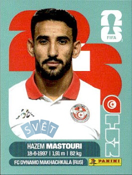 Hazem Mastouri Tunisia samolepka Panini World Cup 2026 #TUN17