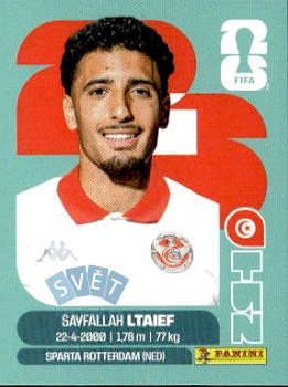 Sayfallah Ltaief Tunisia samolepka Panini World Cup 2026 #TUN19