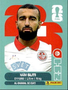Naim Sliti Tunisia samolepka Panini World Cup 2026 #TUN20