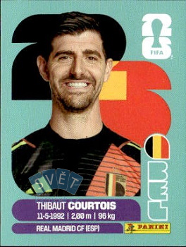 Thibaut Courtois Belgium samolepka Panini World Cup 2026 #BEL2