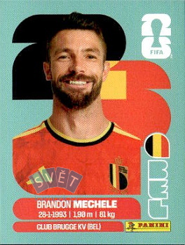Brandon Mechele Belgium samolepka Panini World Cup 2026 #BEL6