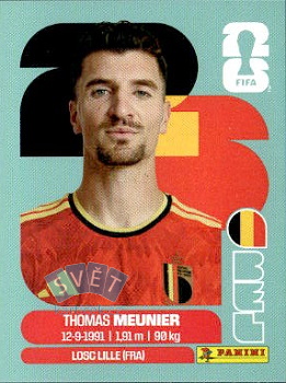Thomas Meunier Belgium samolepka Panini World Cup 2026 #BEL8
