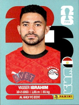 Yasser Ibrahim Egypt samolepka Panini World Cup 2026 #EGY5