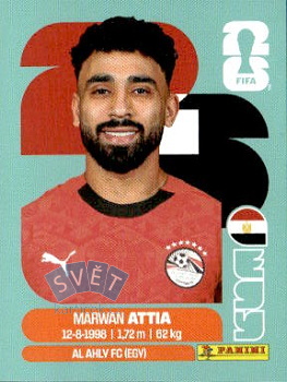 Marwan Attia Egypt samolepka Panini World Cup 2026 #EGY10