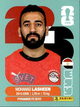 Mohamed Lasheen Egypt samolepka Panini World Cup 2026 #EGY14