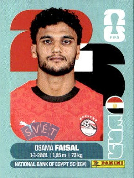 Osama Faisal Egypt samolepka Panini World Cup 2026 #EGY16