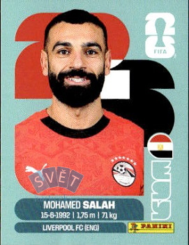 Mohamed Salah Egypt samolepka Panini World Cup 2026 #EGY17