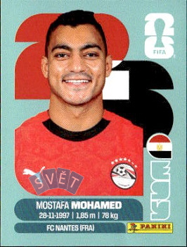 Mostafa Mohamed Egypt samolepka Panini World Cup 2026 #EGY18