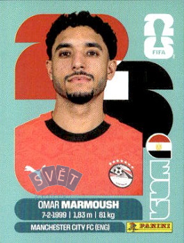 Omar Marmoush Egypt samolepka Panini World Cup 2026 #EGY20