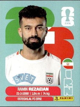 Ramin Rezaeian Iran samolepka Panini World Cup 2026 #IRN7