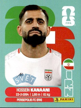 Hossein Kanaani Iran samolepka Panini World Cup 2026 #IRN8