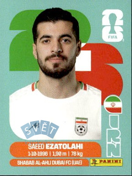 Saeed Ezatolahi Iran samolepka Panini World Cup 2026 #IRN11