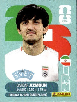 Sardar Azmoun Iran samolepka Panini World Cup 2026 #IRN17