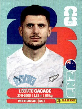 Liberato Cacace New Zealand samolepka Panini World Cup 2026 #NZL5