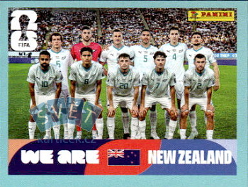 Team Photo New Zealand samolepka Panini World Cup 2026 #NZL13