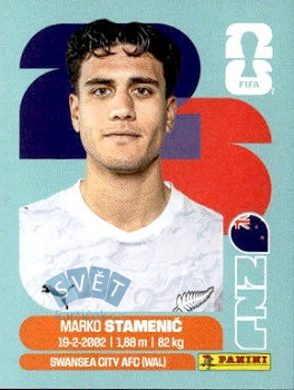 Marko Stamenic New Zealand samolepka Panini World Cup 2026 #NZL15
