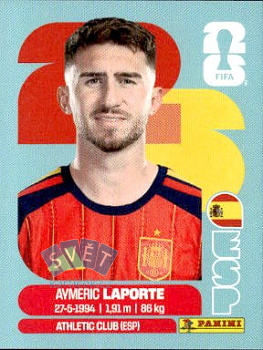 Aymeric Laporte Spain samolepka Panini World Cup 2026 #ESP4