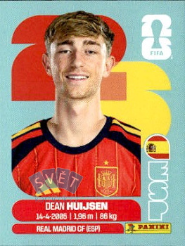 Dean Huijsen Spain samolepka Panini World Cup 2026 #ESP5