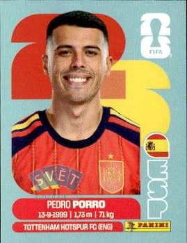 Pedro Porro Spain samolepka Panini World Cup 2026 #ESP6