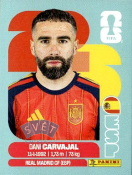 Dani Carvajal Spain samolepka Panini World Cup 2026 #ESP7
