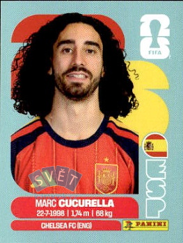 Marc Cucurella Spain samolepka Panini World Cup 2026 #ESP8