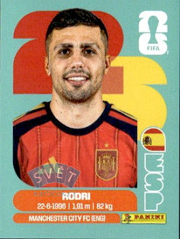 Rodri Spain samolepka Panini World Cup 2026 #ESP10