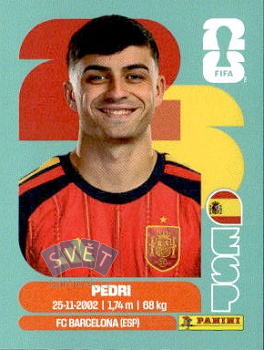 Pedri Spain samolepka Panini World Cup 2026 #ESP11